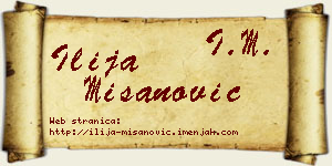 Ilija Mišanović vizit kartica